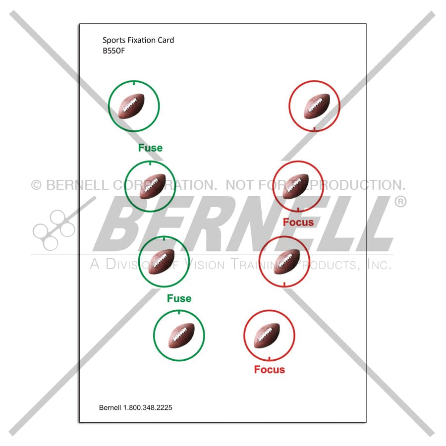Bernell Original Sports Fixation Cards, physical vision tools: photo from Bernell