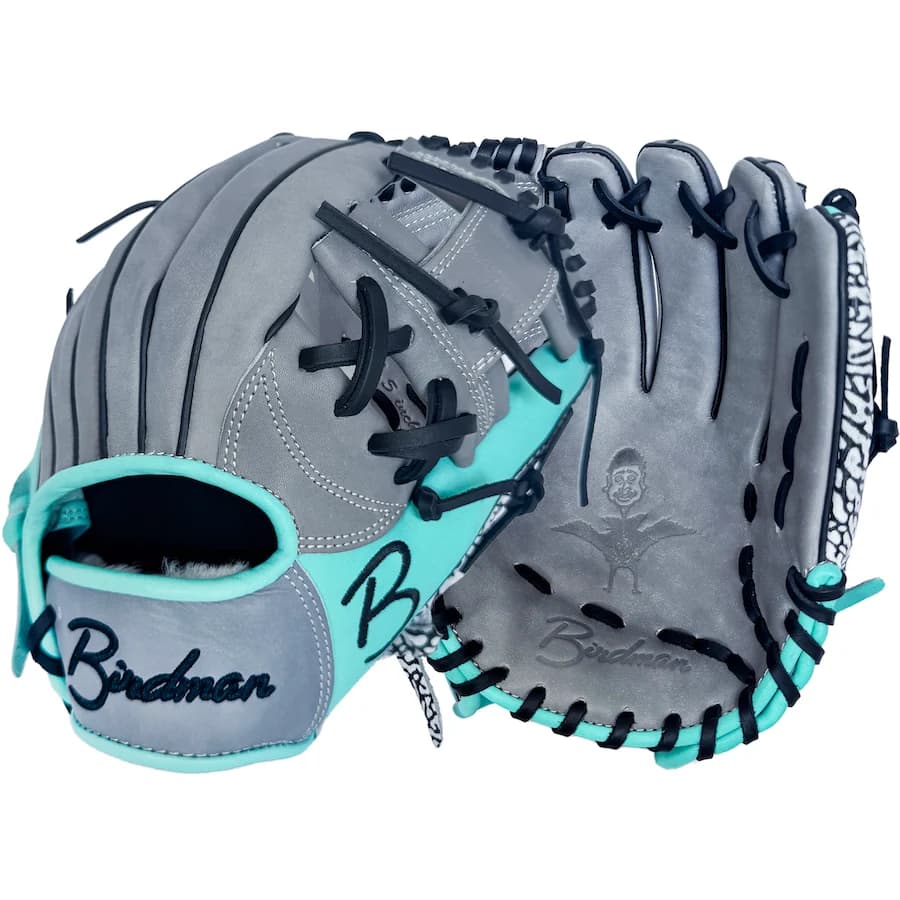 Birdman Bats Birdman 11.5" Mint/Grey Wingman Series Glove, infield gloves: photo from Birdman Bats