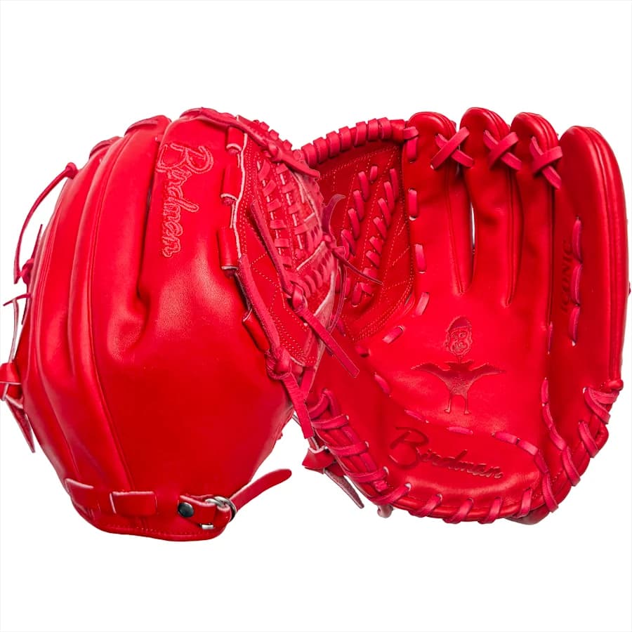 Birdman Bats Birdman 12.25" Red Fully Closed Back Iconic Series Glove, utility gloves: photo from Birdman Bats