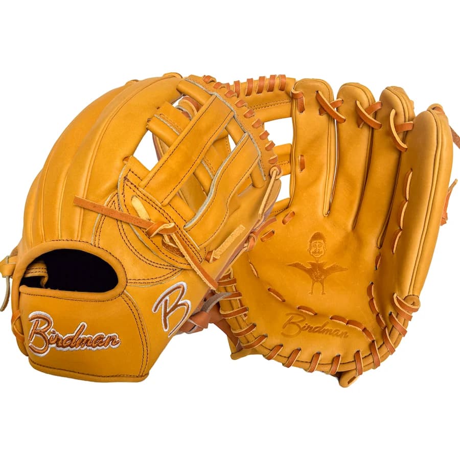 Birdman Bats Birdman Left Handed 12.75" Tan H Web Outfield Wingman Series Glove, outfield gloves: photo from Birdman Bats