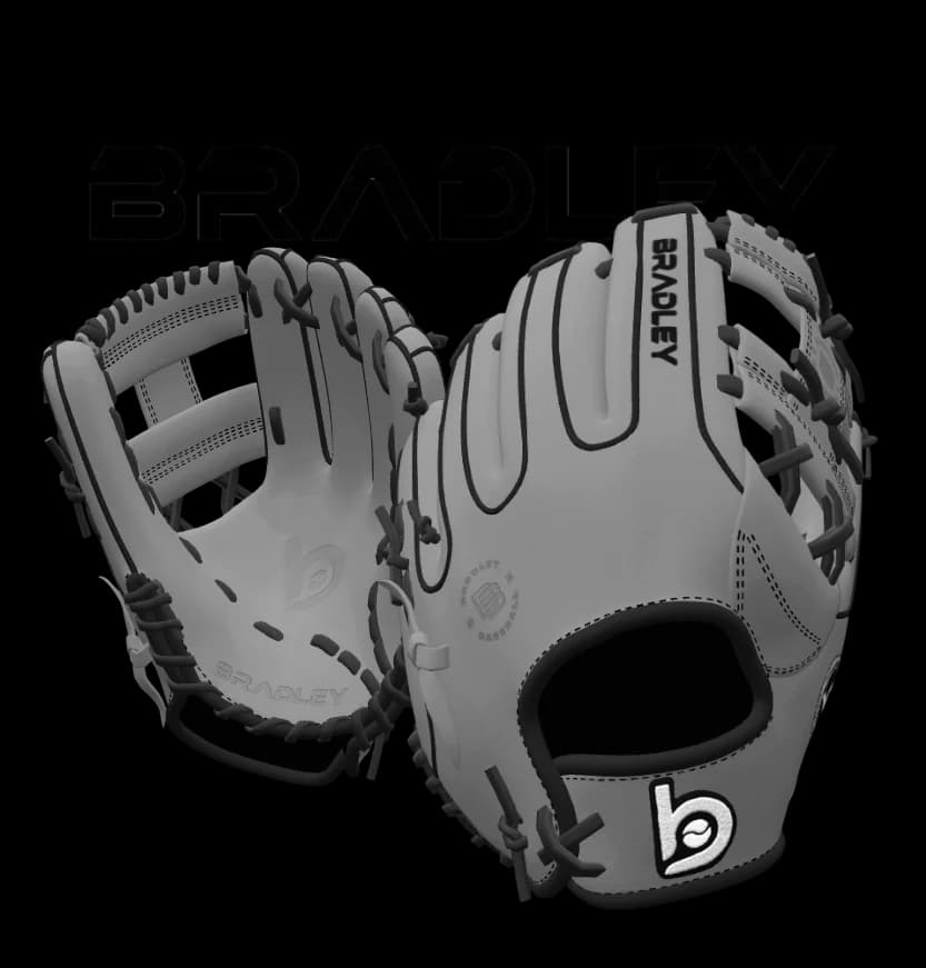 Bradley Gloves Custom Crown-Cut Fielder's Glove Model - 3D Configurator, custom gloves: photo from Bradley Gloves