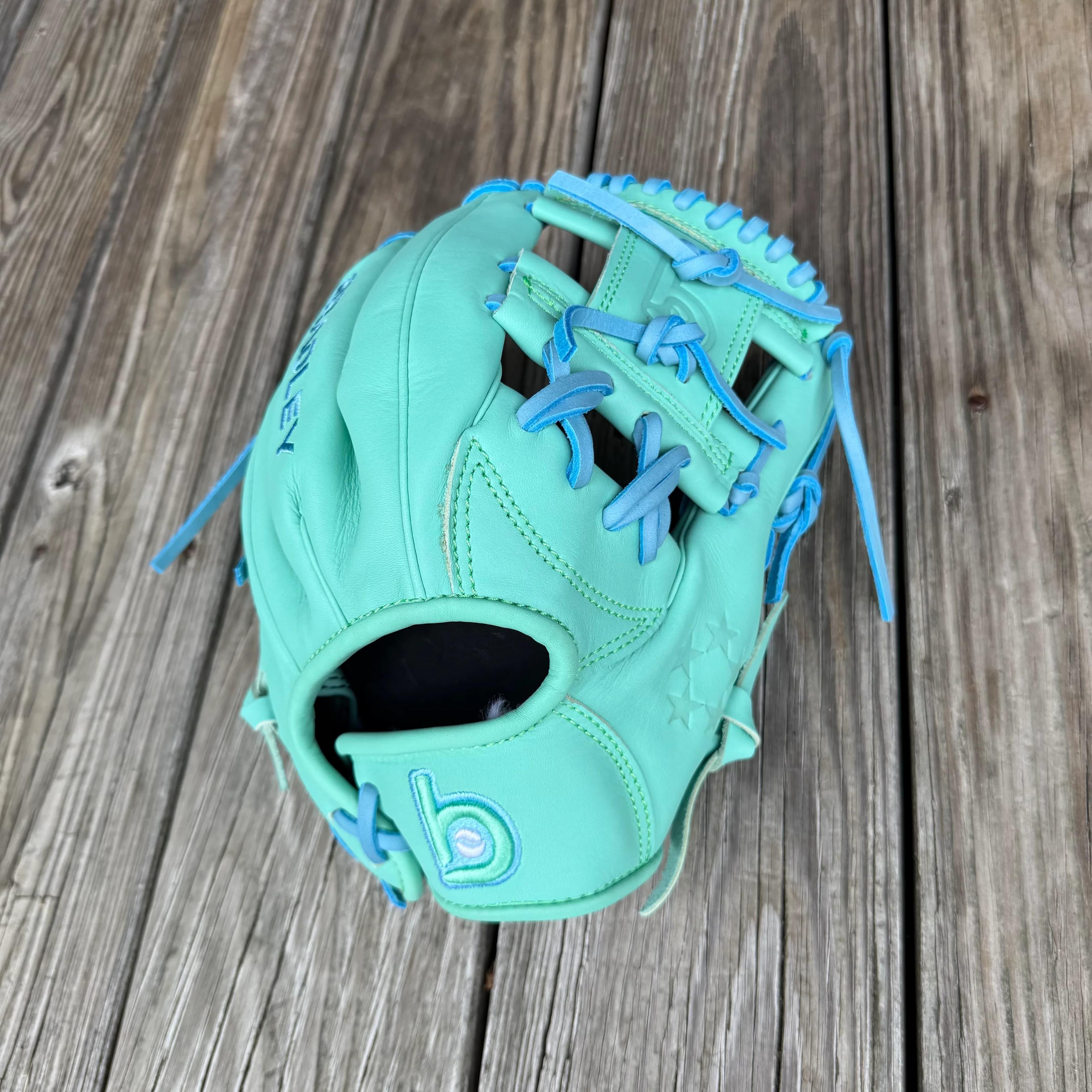 Bradley Gloves I-Web, BBG LTD Minty Fresh USA Steerhide for 'Tweens and Teens, youth gloves: photo from Bradley Gloves