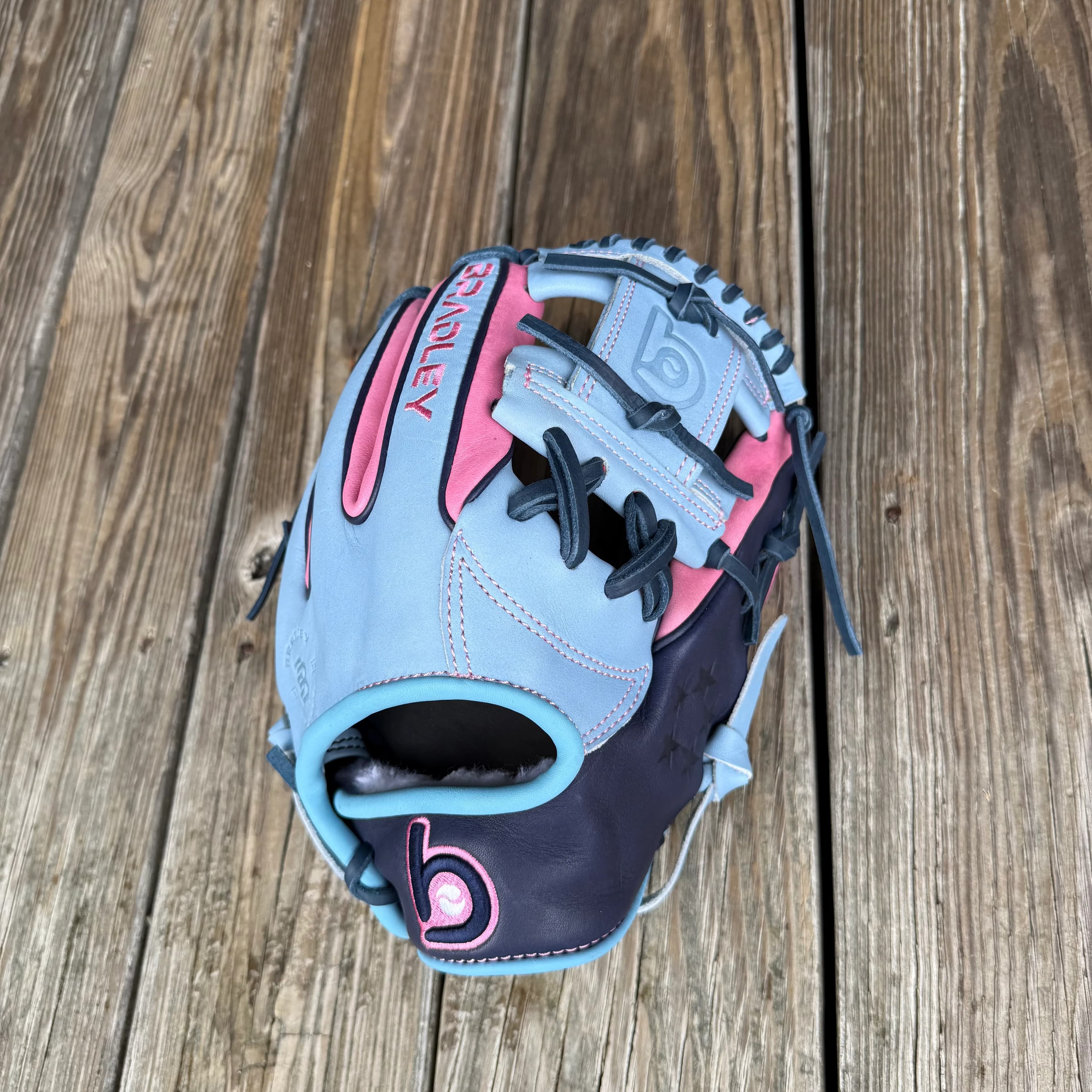 Bradley Gloves I-Web, Next Play Series 5-Star '25 LTD Cotton Candy Crown, USA Steerhide, youth gloves: photo from Bradley Gloves