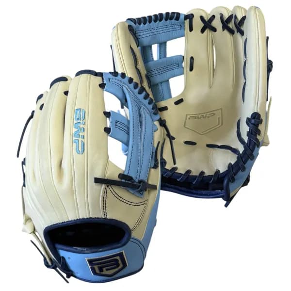 BWP Bats Gold Series – Camel/Sky Blue, infield gloves: photo from BWP Bats