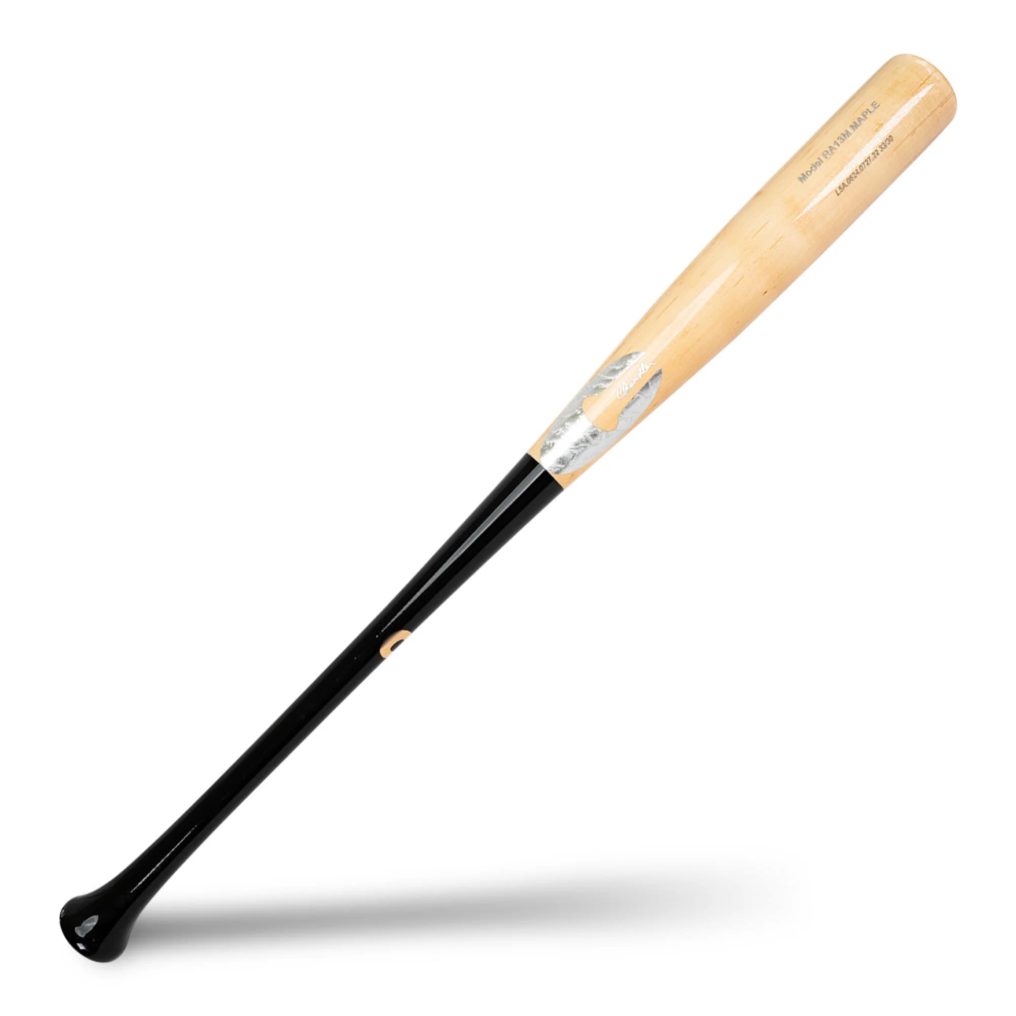 Chandler RA13M (Black/Clear), game wood bats, adult: photo from Chandler