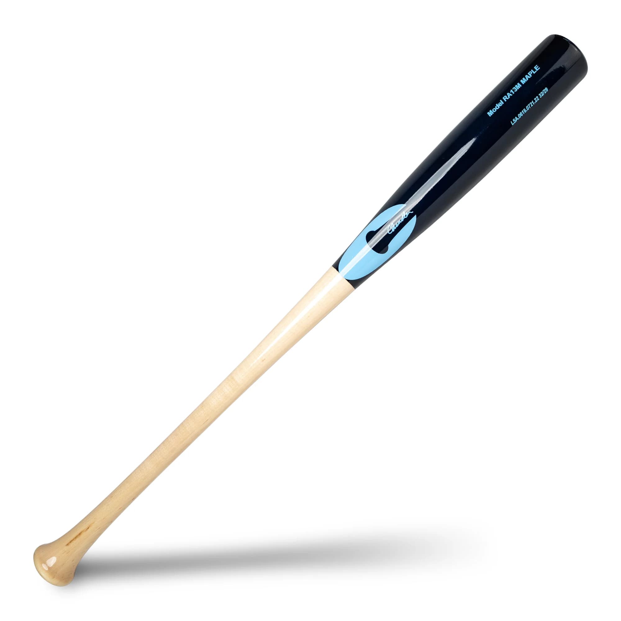 Chandler RA13M (Clear/Midnight Blue), game wood bats, adult: photo from Chandler