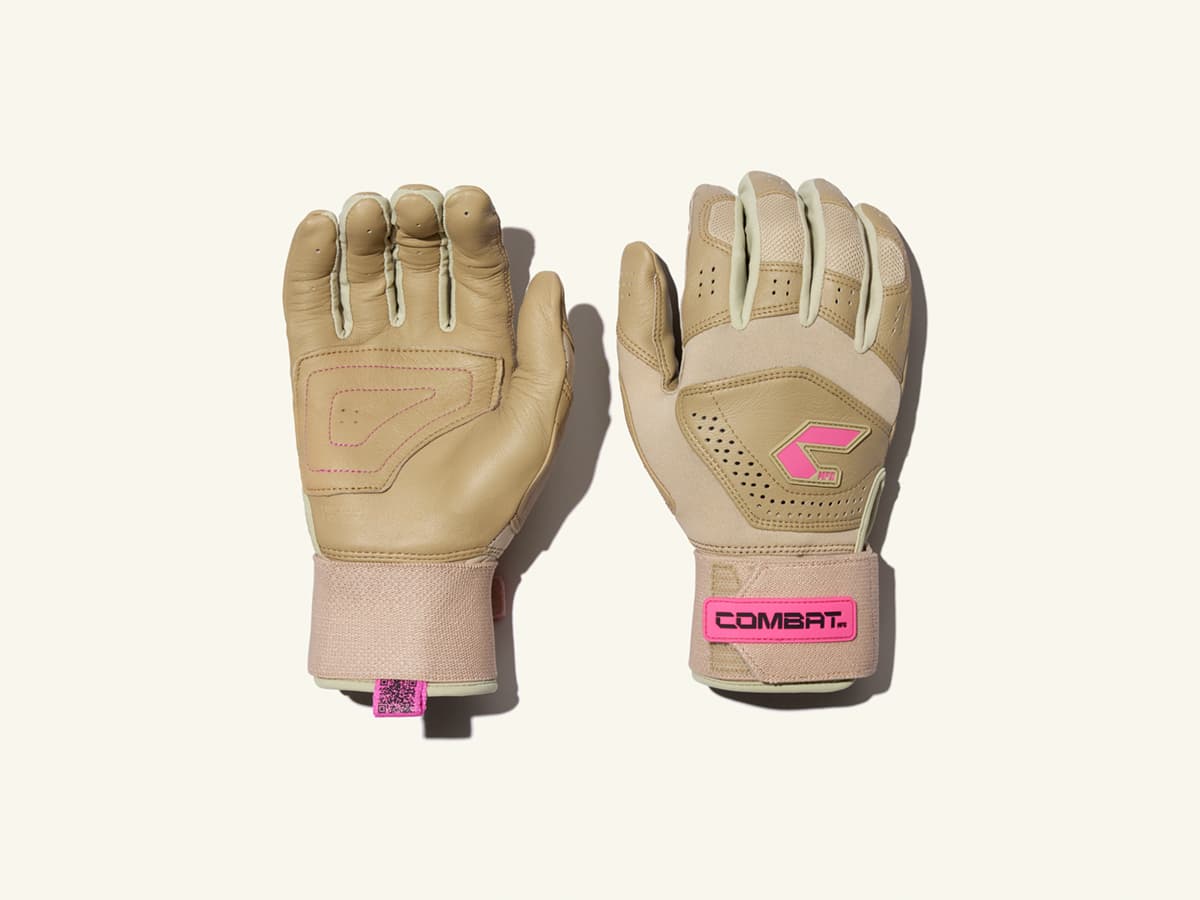 Combat MFG Long Strap Batting Gloves, Sandstorm, batting gloves: photo from Combat MFG