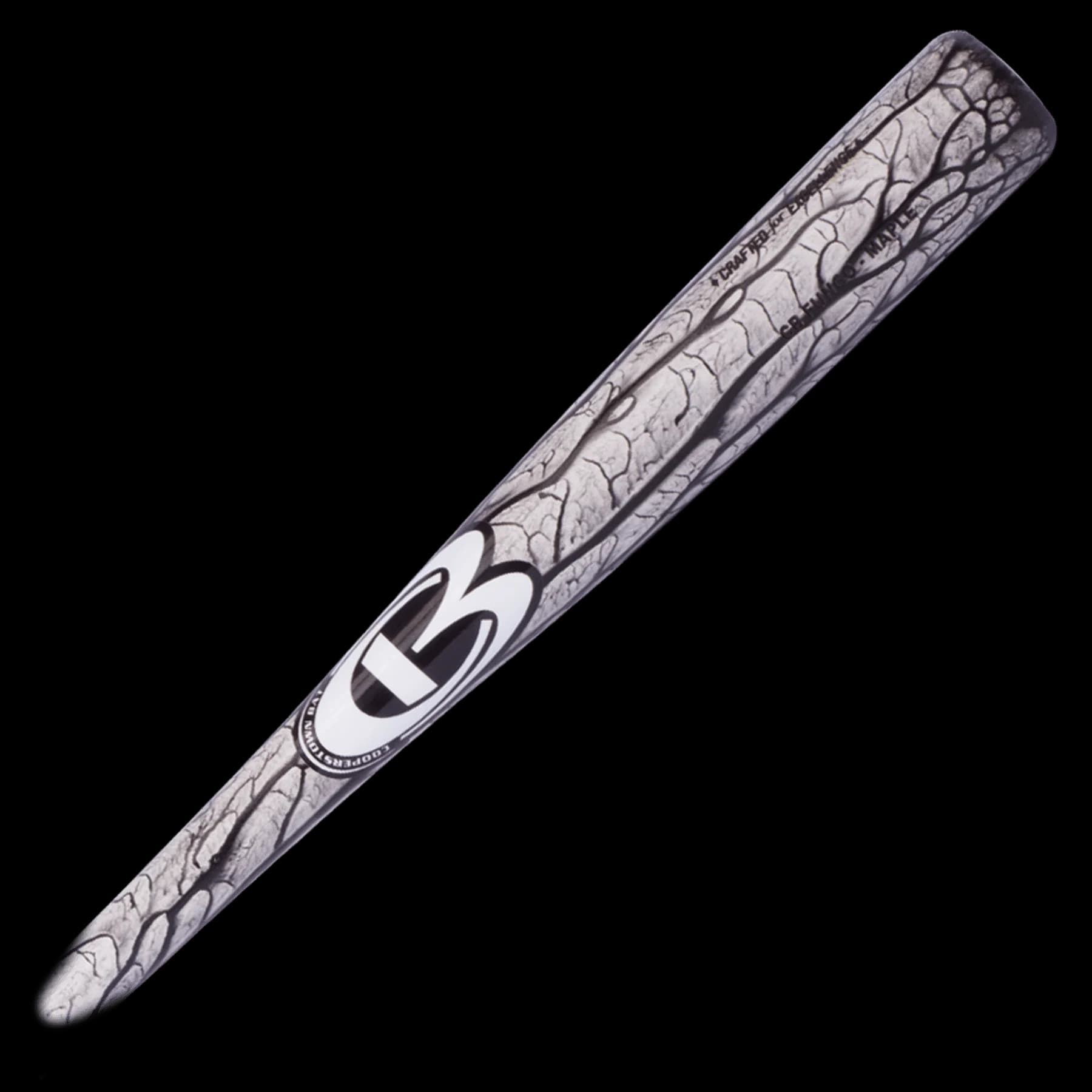 Cooperstown Bat Co. CB Fungo – Soft Maple – White/Black Vein, fungo bats: photo from Cooperstown Bat Co.