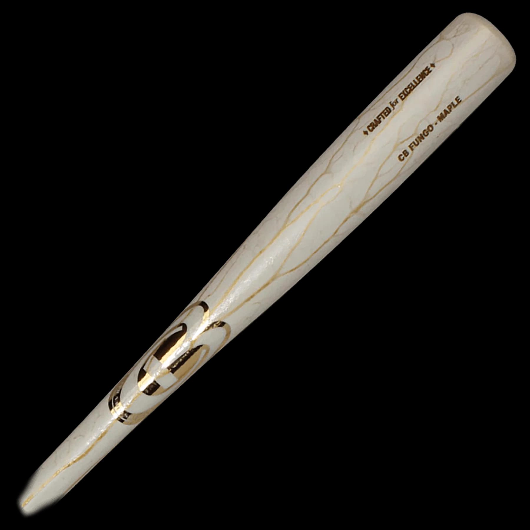 Cooperstown Bat Co. CB Fungo – Soft Maple – White/Gold Vein, fungo bats: photo from Cooperstown Bat Co.