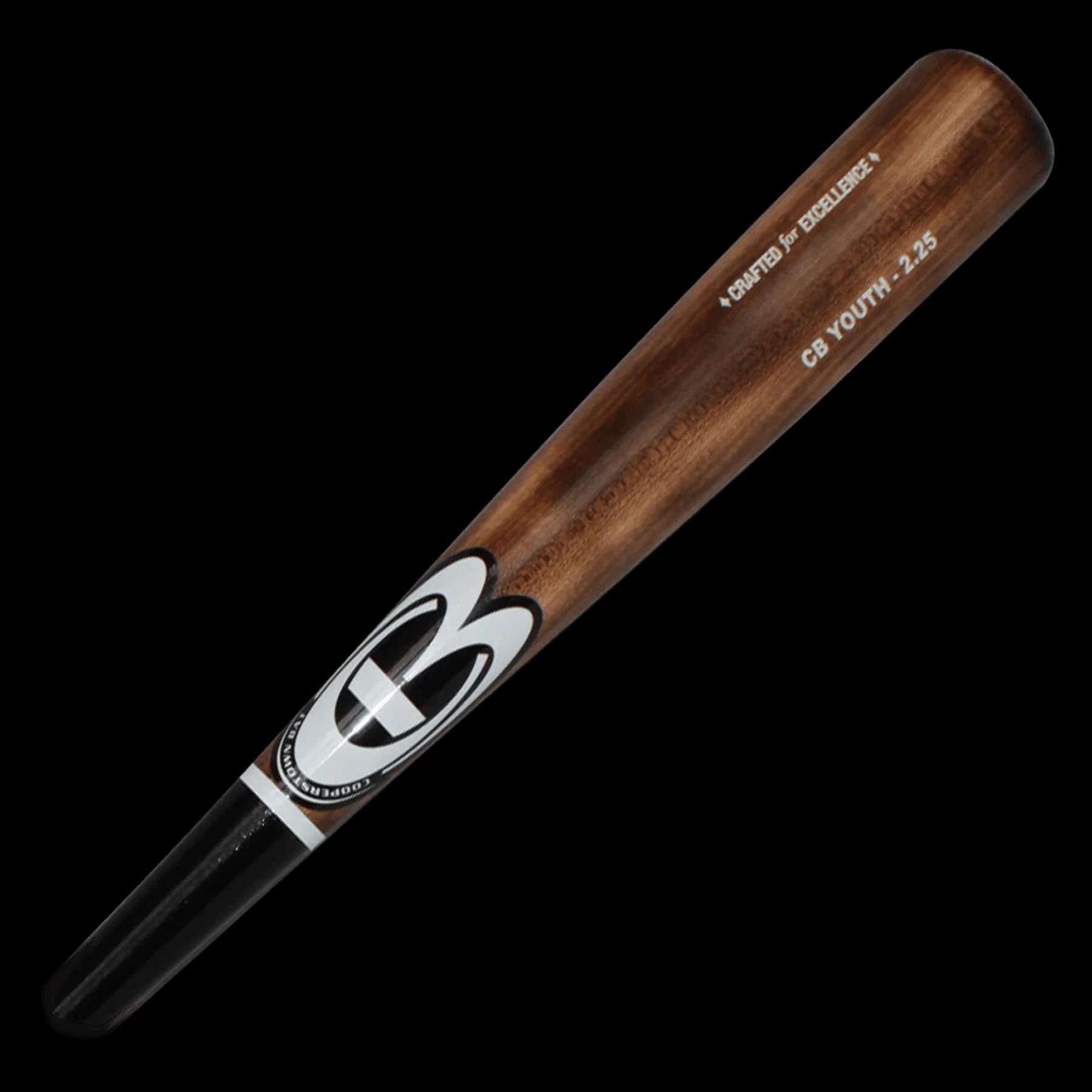 Cooperstown Bat Co. CB Youth Pro 2.25 Wood Baseball Bat- Flame/Black, game wood bats, youth: photo from Cooperstown Bat Co.