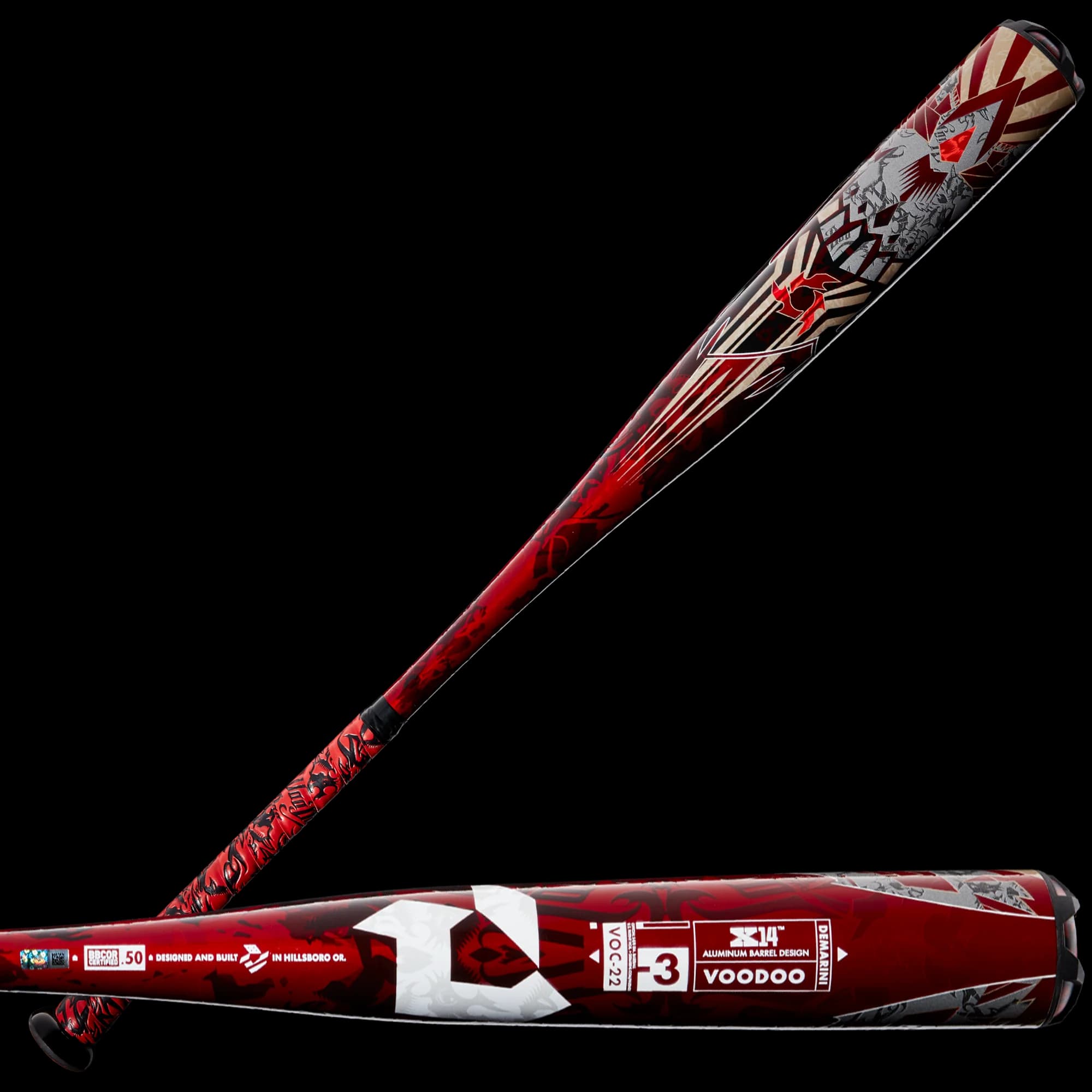 DeMarini 2022 Voodoo One (-3) BBCOR Baseball Bat, BBCOR bats: photo from DeMarini