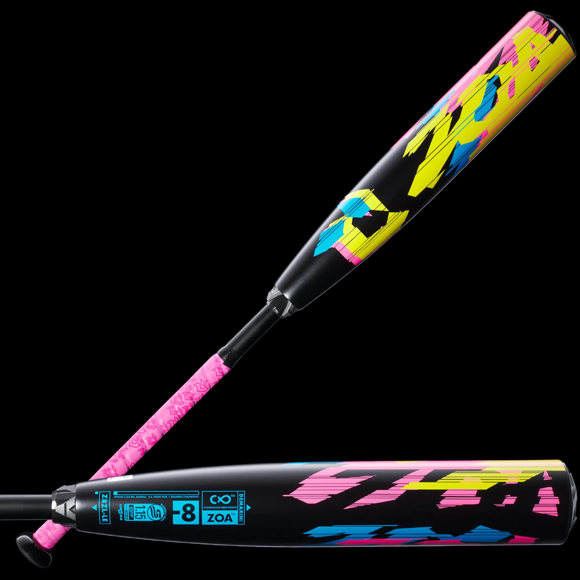 DeMarini 2022 Zoa Glitch (-8) USSSA Baseball Bat, USSSA bats: photo from DeMarini