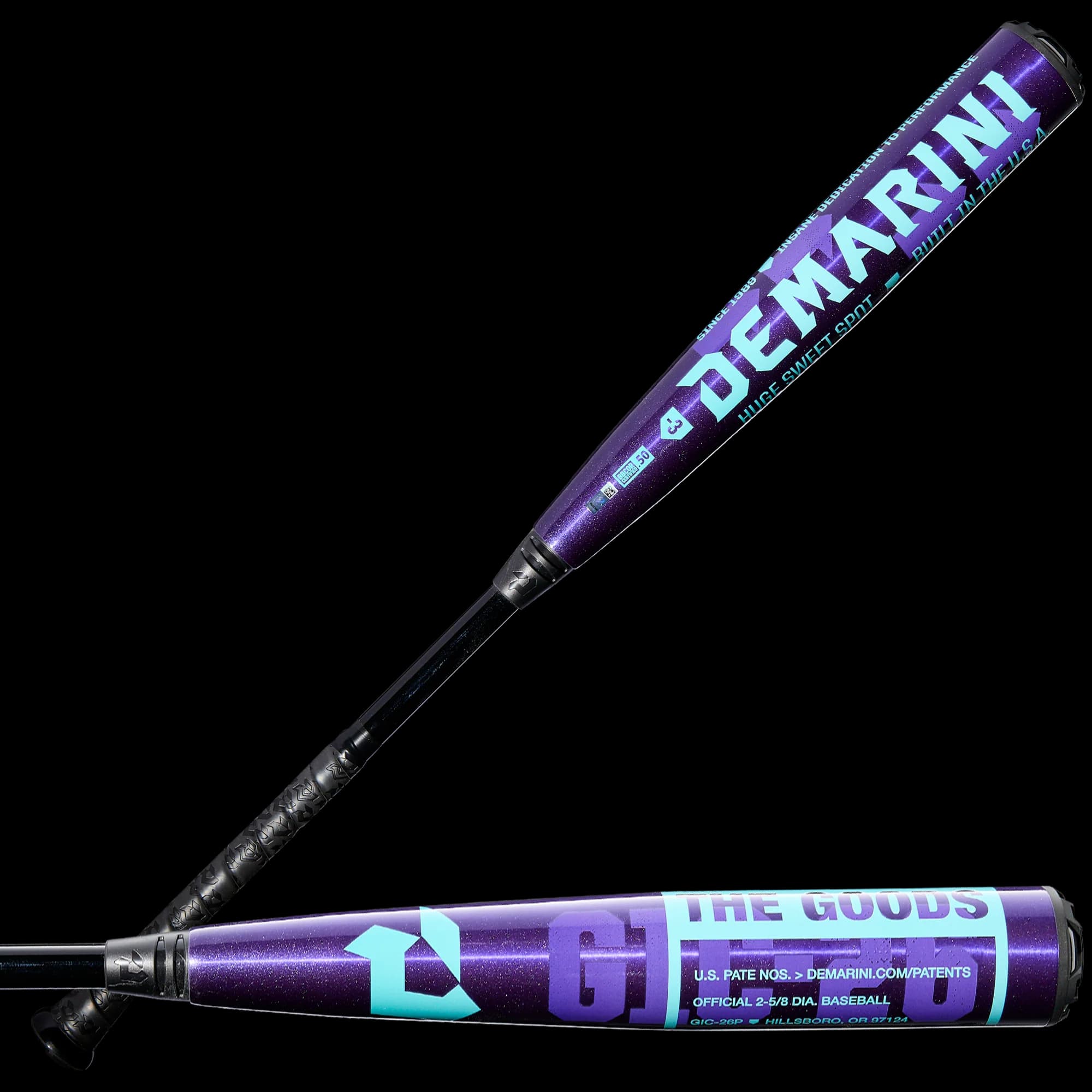 2026 DeMarini The Goods™ Royal Purple (-3) BBCOR Baseball Bat, BBCOR bats: photo from DeMarini