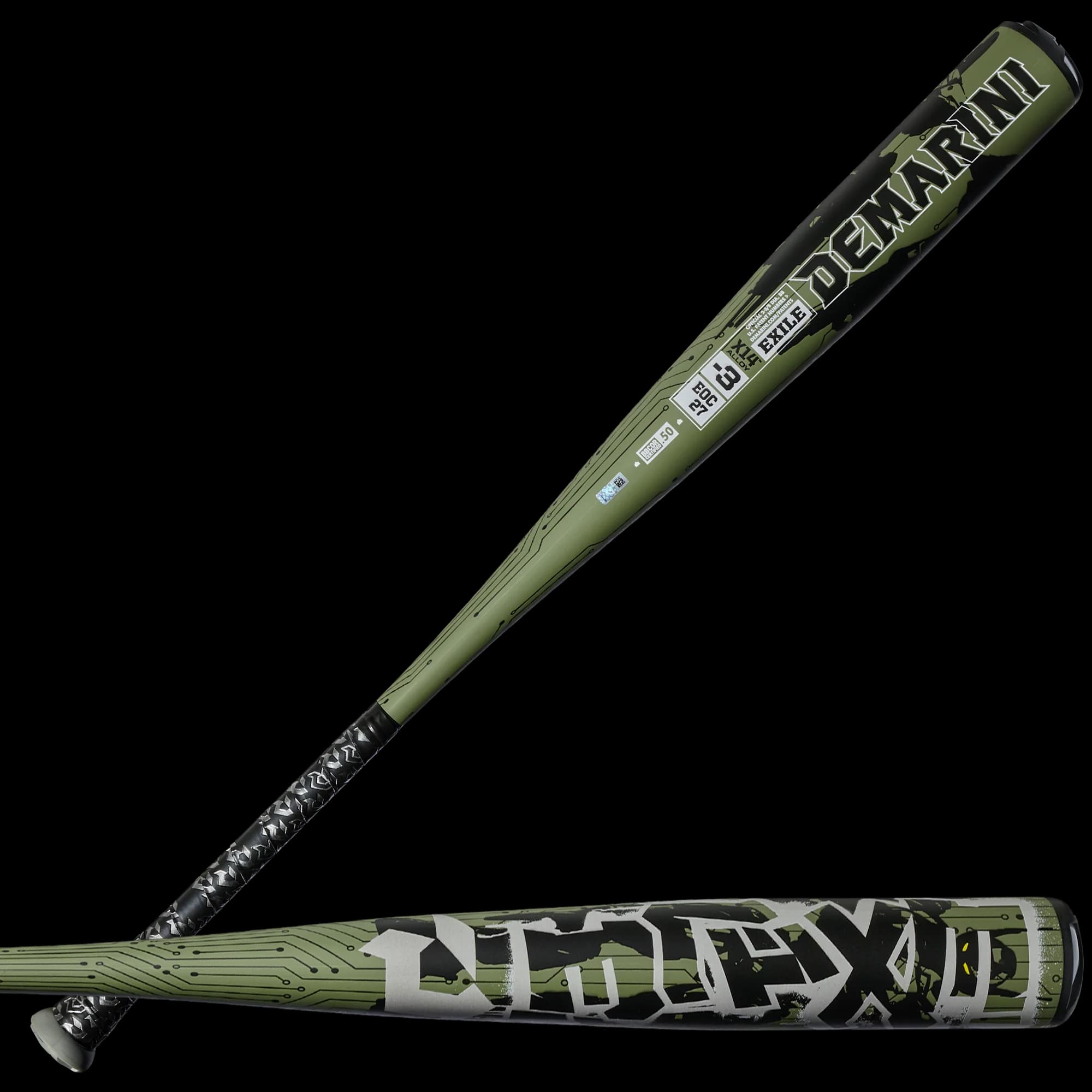 2027 DeMarini Exile (-3) BBCOR Baseball Bat, BBCOR bats: photo from DeMarini