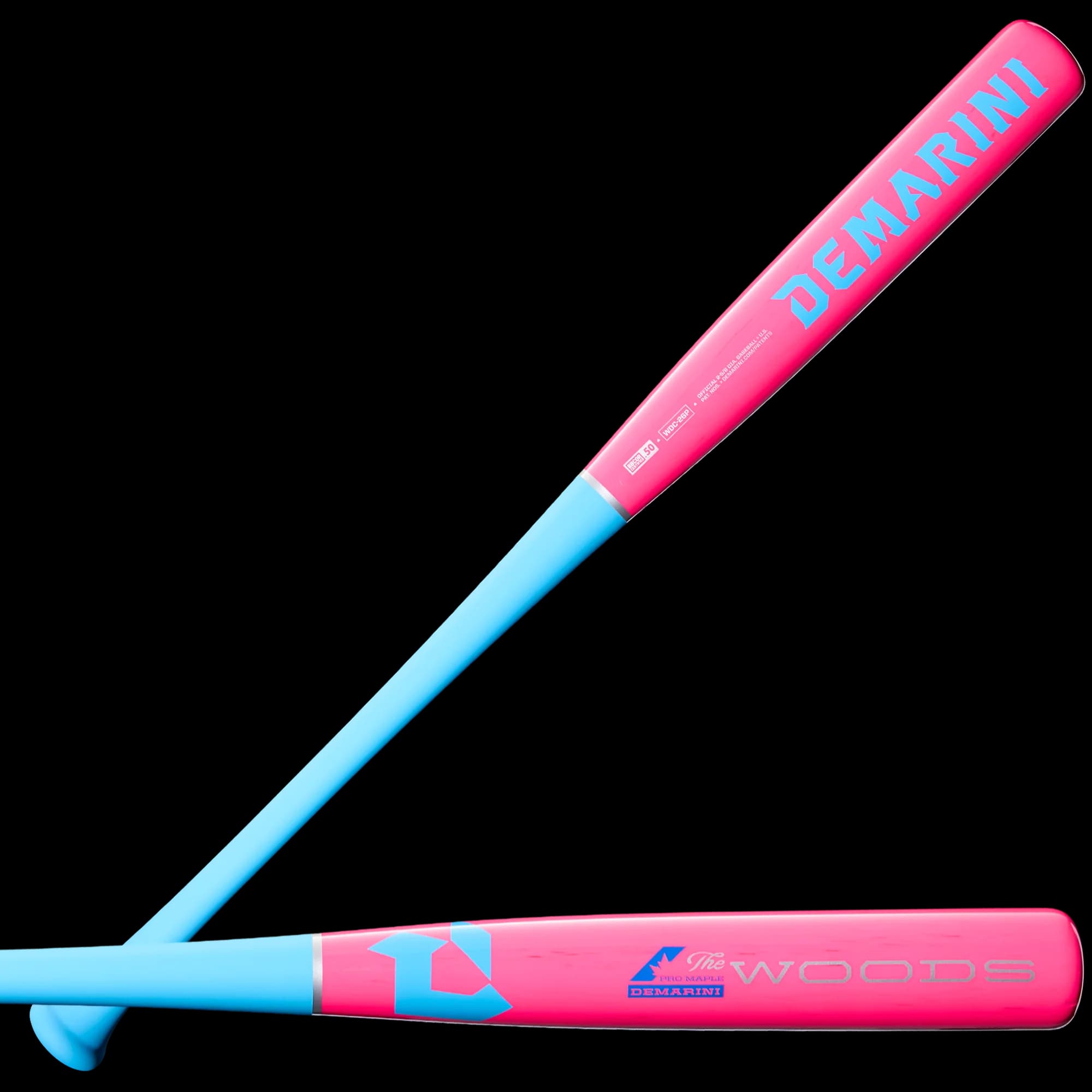 DeMarini The Woods™ Pink Wood Composite (-3) BBCOR Baseball Bat, composite wood bats: photo from DeMarini