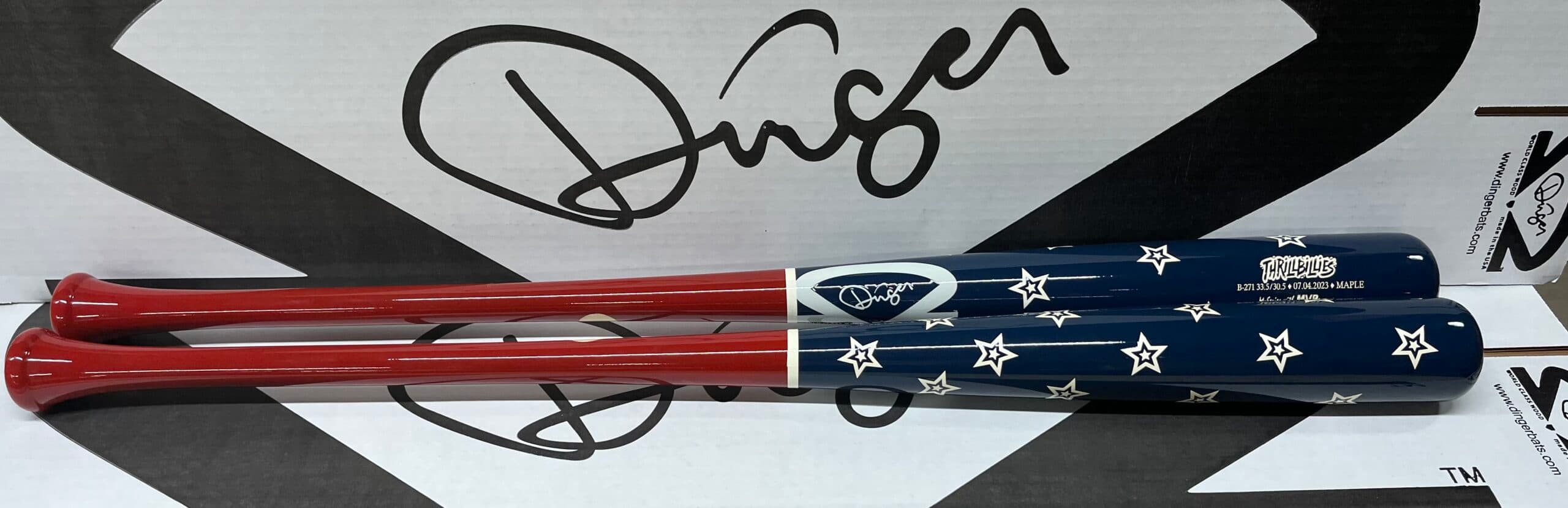 Dinger Bats 2023 Dinger Stars and Stripes Bat, game wood bats, adult: photo from Dinger Bats