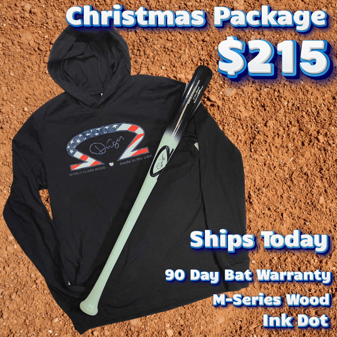 Dinger Bats Black Christmas Now Package, game wood bats, adult: photo from Dinger Bats