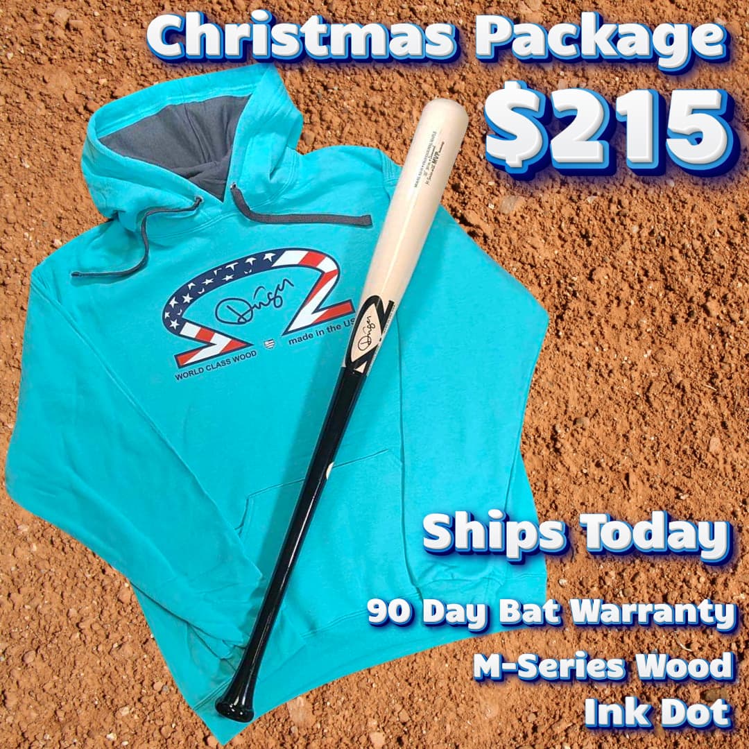 Dinger Bats Mint Christmas Now Package, game wood bats, adult: photo from Dinger Bats