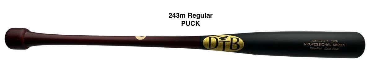 Dove Tail Bats 243m-Puck Knob-AllCustom, game wood bats, adult: photo from Dove Tail Bats