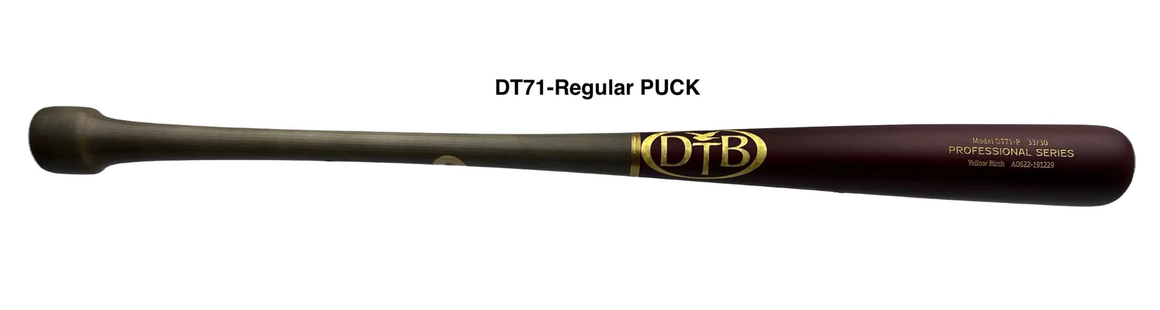 Dove Tail Bats DT71-Puck Knob-AllCustom, game wood bats, adult: photo from Dove Tail Bats