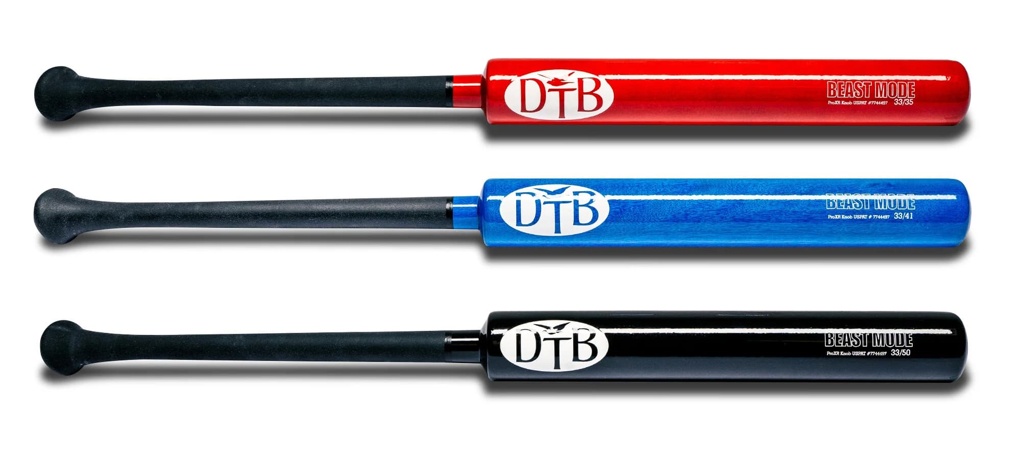 Dove Tail Bats ProXR-Beast 3 Bat Training Set, overload and underload sets: photo from Dove Tail Bats
