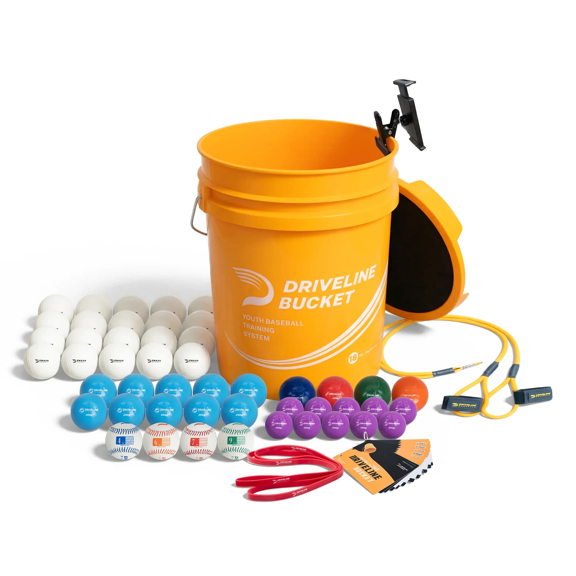 Driveline Baseball Driveline Bucket: Youth Training Kit, throwing program kits: photo from Driveline Baseball
