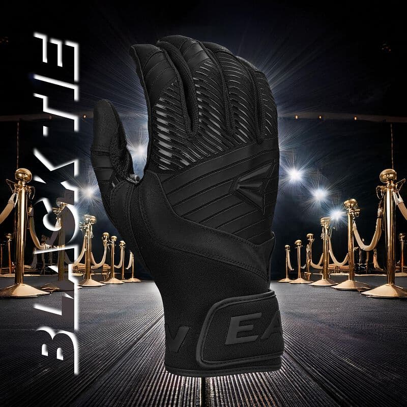 Easton Walk-Off Ethos Black Tie Batting Gloves, Adult & Youth Sizes, batting gloves: photo from Easton