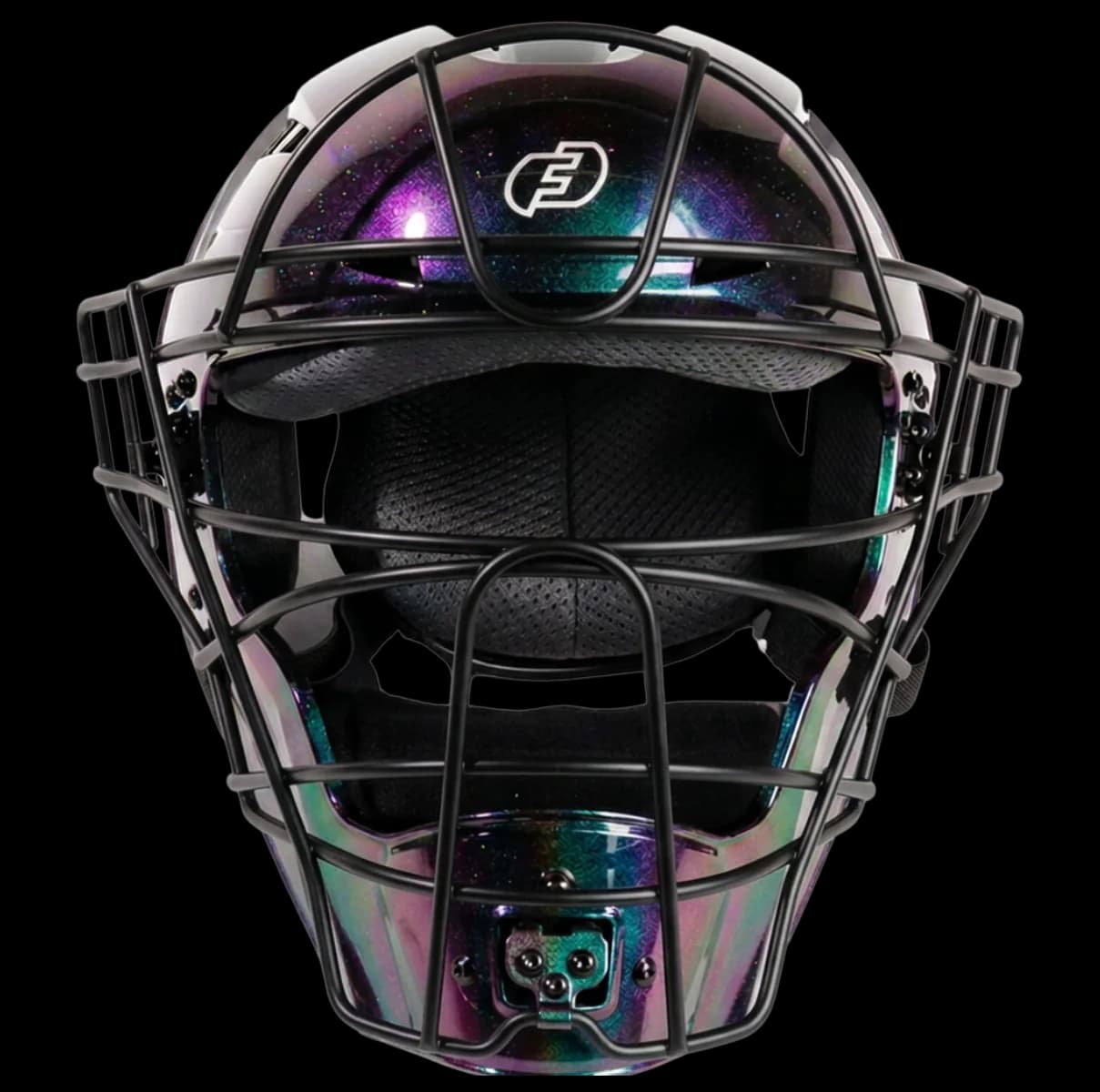 Force3 Pro Gear FORCE3 XS3® PRO Limited Edition Chrome Catchers Helmet | Meets NOCSAE, catcher's gear: photo from Force3 Pro Gear