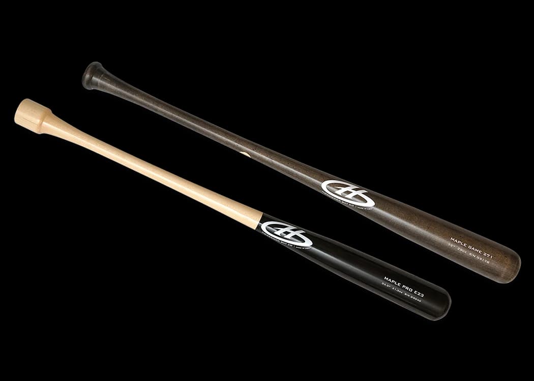 Homewood Bat Co. Bundle 3: Maple Bat + Extended Knob Bat, game wood bats, adult: photo from Homewood Bat Co.