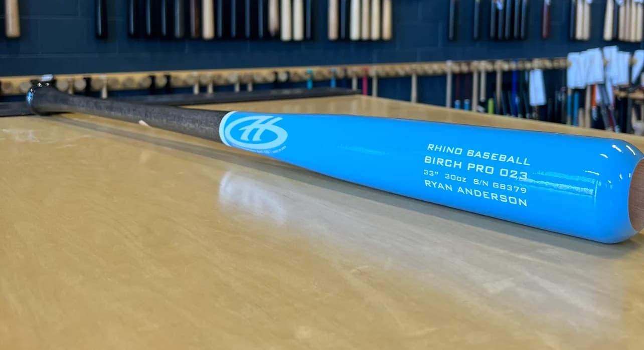Homewood Bat Co. Official Rhino Baseball Pro Model, game wood bats, adult: photo from Homewood Bat Co.