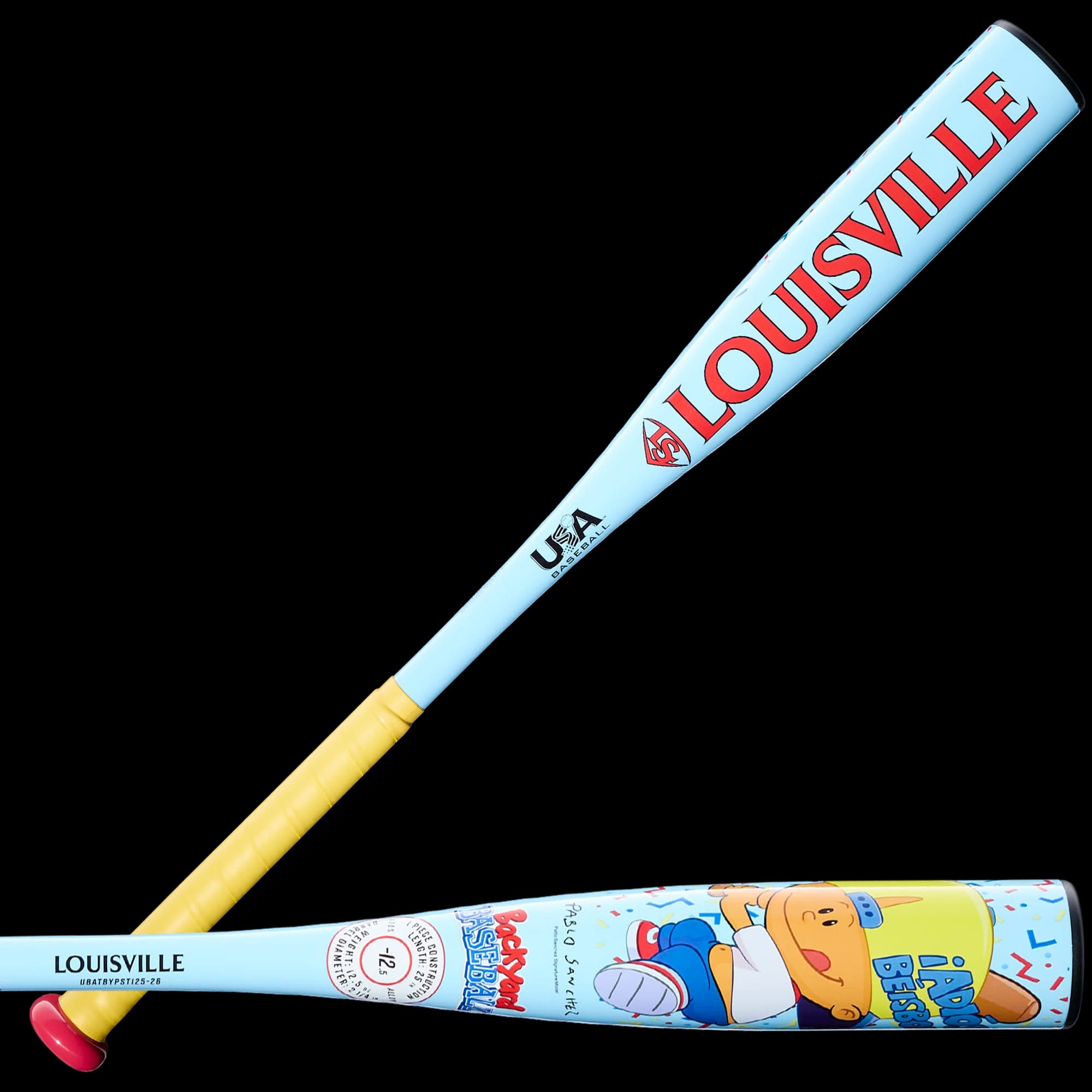 Louisville Slugger 2026 Backyard Baseball Limited Edition Pablo (-12.5) T-Ball Bat, tee ball and coach pitch bats: photo from Louisville Slugger