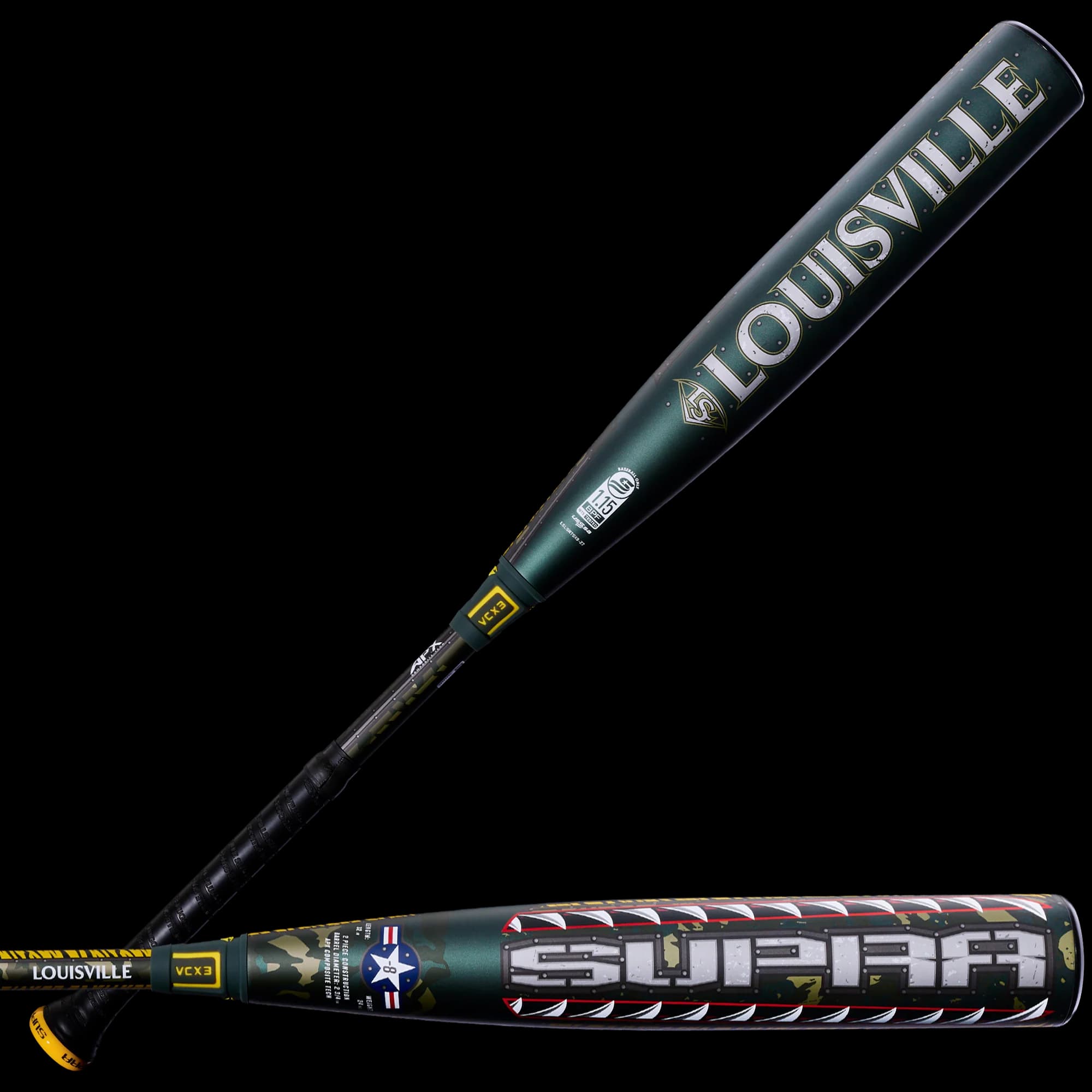 Louisville Slugger 2027 Supra™ Tigershark (-8) 2 ¾” USSSA Baseball Bat, USSSA bats: photo from Louisville Slugger