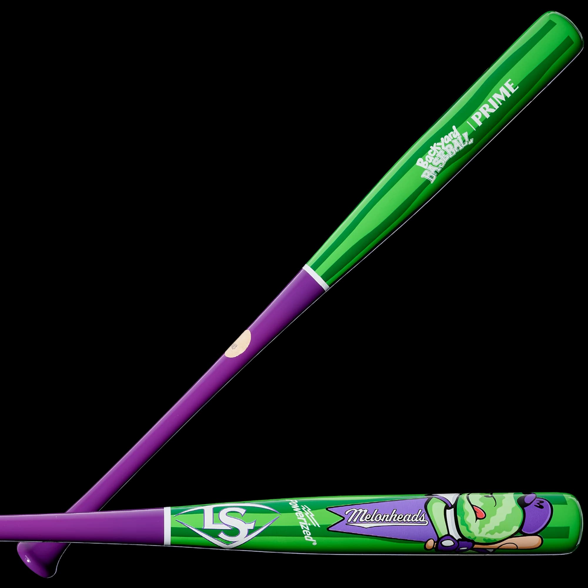 Louisville Slugger Backyard Baseball Pro Prime RA13 Melonheads Maple Baseball Bat, game wood bats, adult: photo from Louisville Slugger