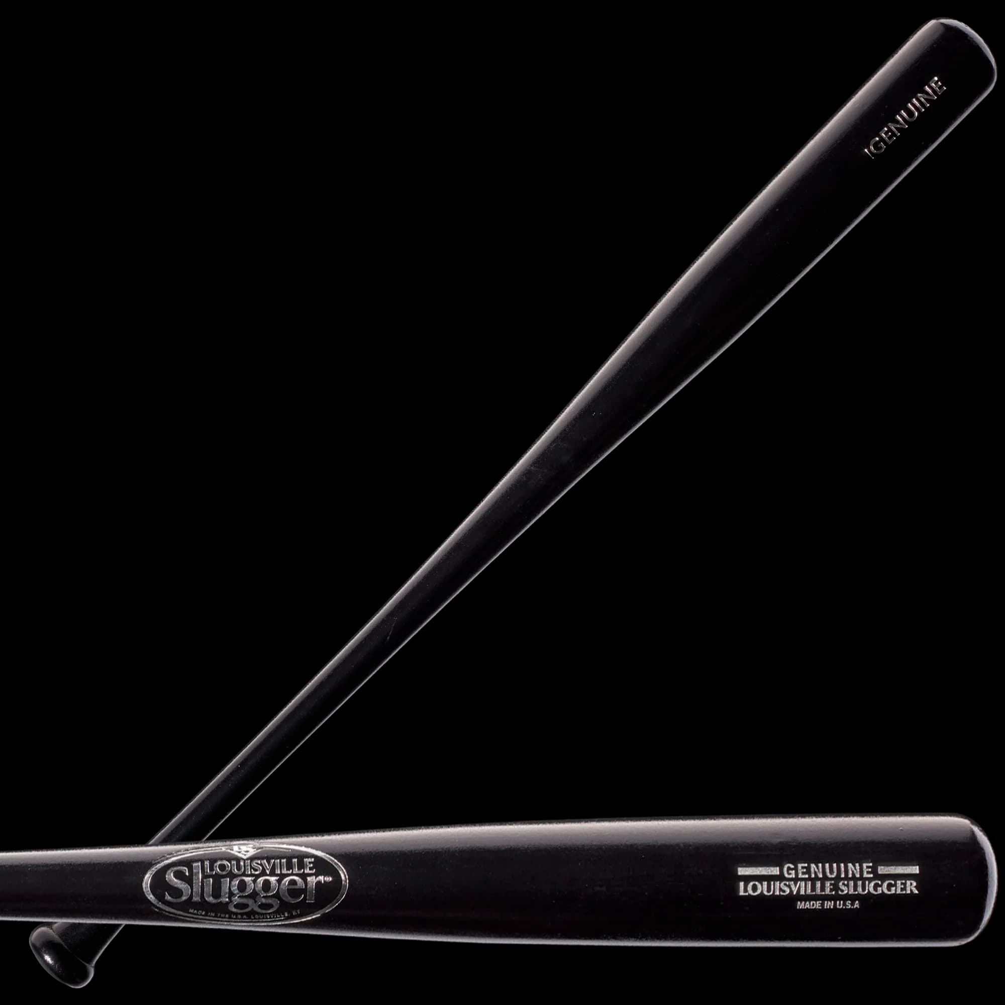 Louisville Slugger Genuine Mix Black Baseball Bat, game wood bats, adult: photo from Louisville Slugger