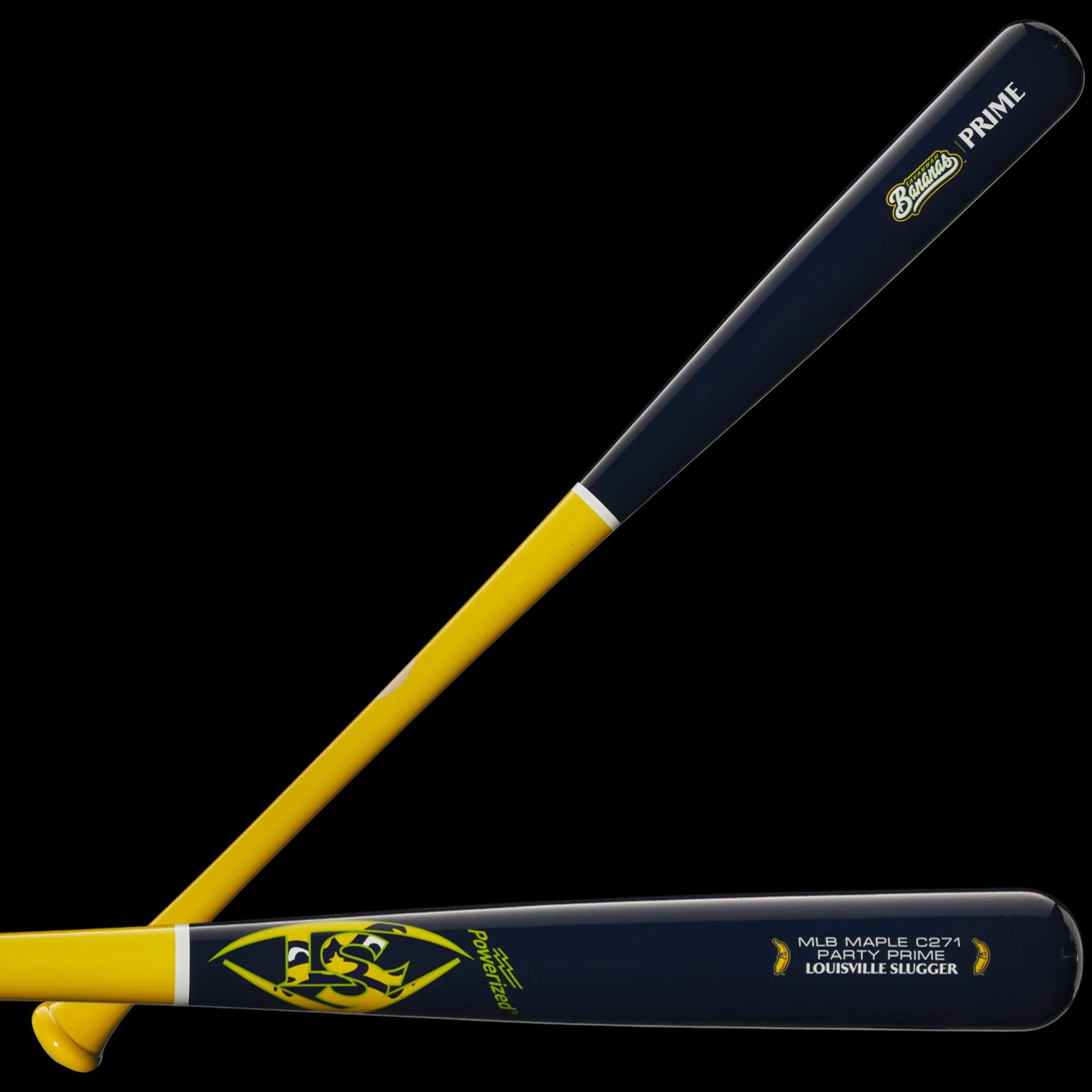 Louisville Slugger Pro Prime Savannah Bananas C271 Maple Baseball Bat, game wood bats, adult: photo from Louisville Slugger