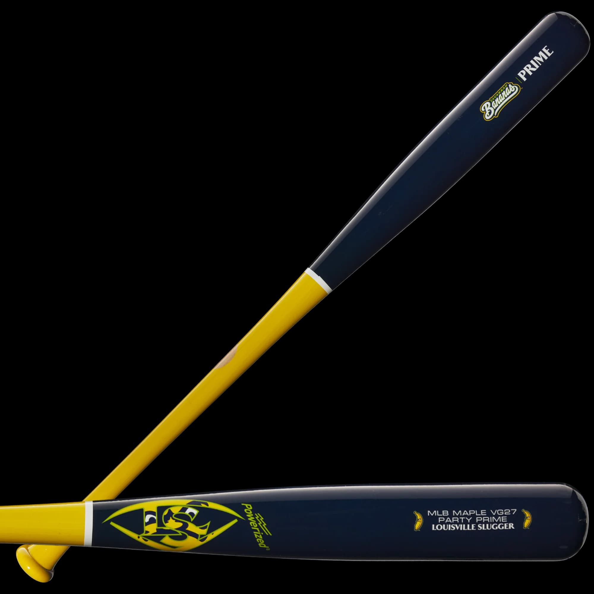 Louisville Slugger Pro Prime Savannah Bananas VG27 Maple Baseball Bat, game wood bats, adult: photo from Louisville Slugger