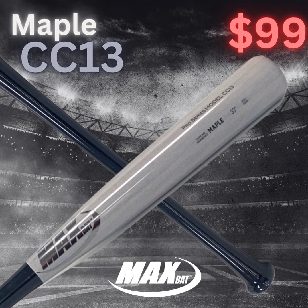 MaxBat CC13 Rally/Black/Black- Flourish, game wood bats, adult: photo from MaxBat
