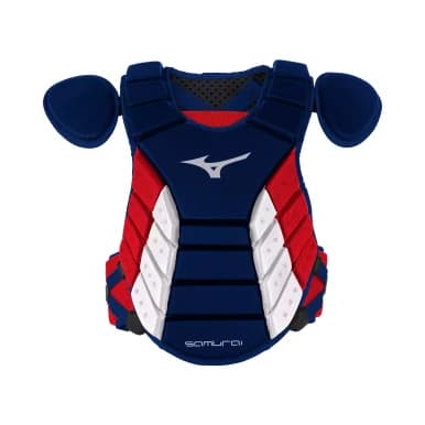 Mizuno Samurai Youth Baseball Chest Protector 14", catcher's gear: photo from Mizuno