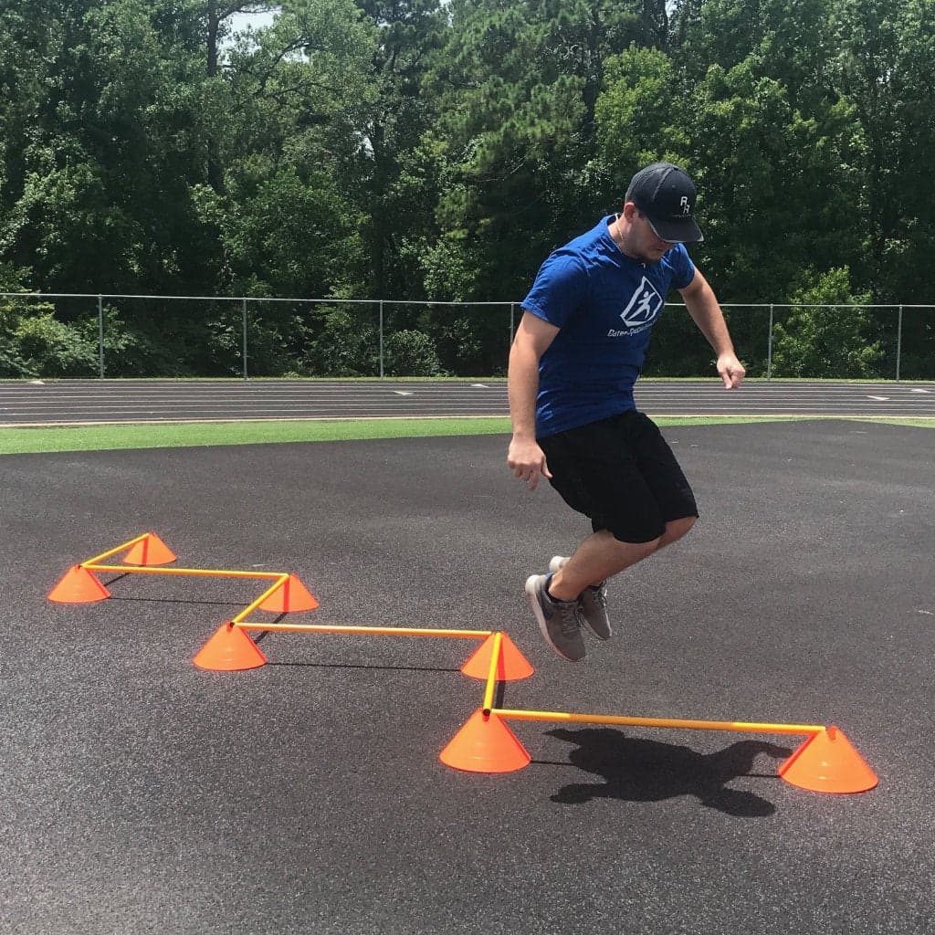 Oates Specialties Agility Cone Set – 6" Hurdle Training Kit for Speed, Footwork & Coordination Drills, agility: photo from Oates Specialties