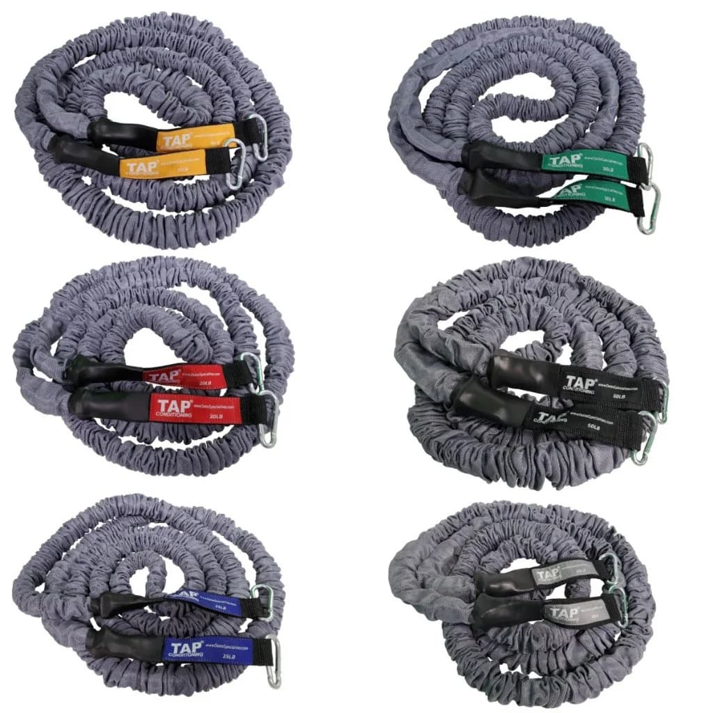 Oates Specialties TAP® Bungee Cord Set – 6-Level Resistance Training System for Explosive Power, Speed & Agility, sprint resistance: photo from Oates Specialties