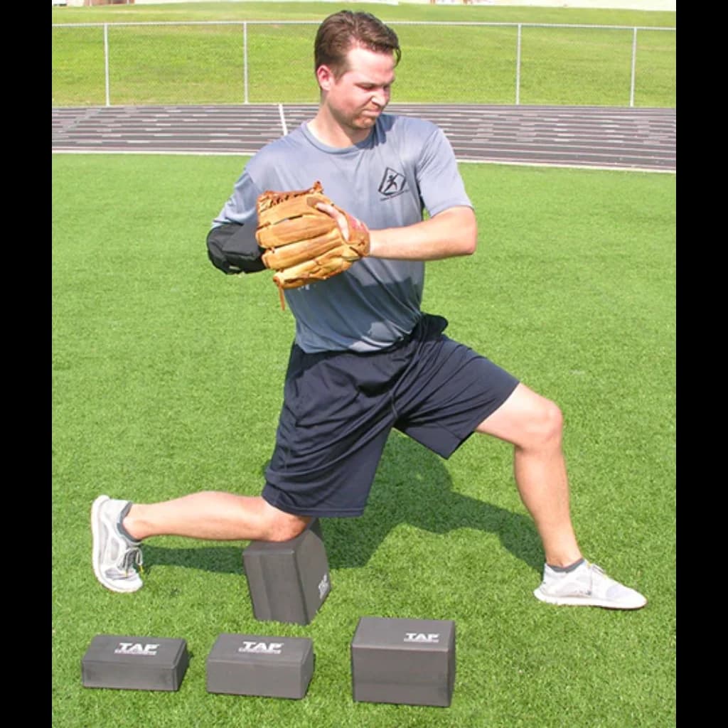 Oates Specialties TAP® Kneeling Block: Elevate Your Baseball Performance, pitching mechanics aids: photo from Oates Specialties