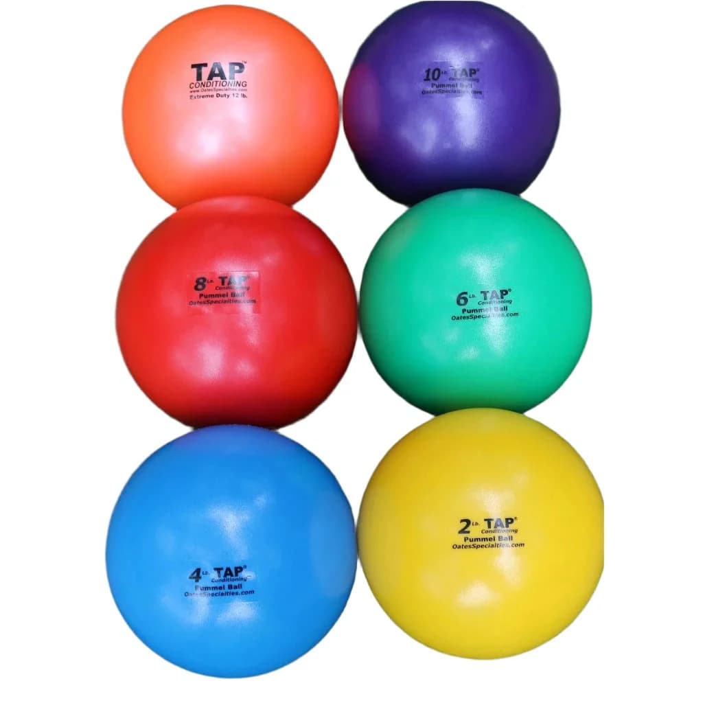 Oates Specialties TAP® Pummel Ball: Sand-Filled Slam Ball for Ballistic Exercises, rotational power: photo from Oates Specialties