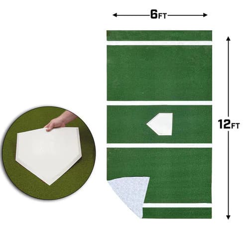 On Deck Sports Batting Mat Pro - Green 12x6, turf and mats: photo from On Deck Sports