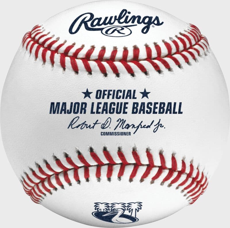 Rawlings 2024 Tampa Bay Rays City Connect Baseball, 1 Ball in Display Cube, collector and commemorative balls: photo from Rawlings