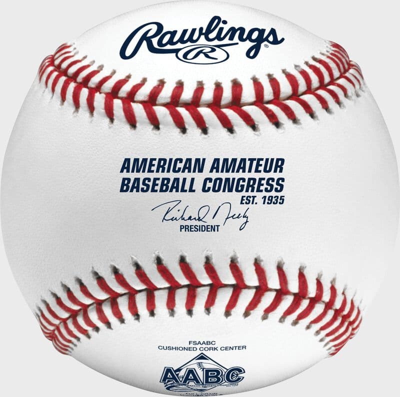 Rawlings American Amateur Baseball Congress Flat Seam Baseball, FSAABC, game baseballs: photo from Rawlings