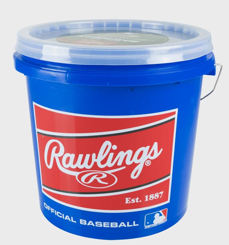 Rawlings Bucket of 24 R12U Game Baseballs, game baseballs: photo from Rawlings