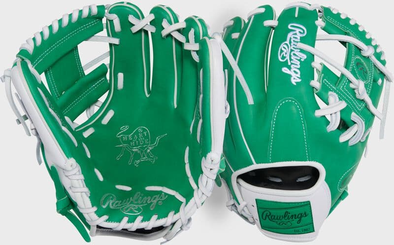 Rawlings Exclusive Heart of the Hide 11.5-Inch Kelly Green Infield Glove, Right Hand Throw, infield gloves: photo from Rawlings