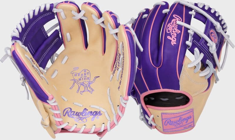Rawlings Heart of the Hide Vibrant Series 11.5" Infield Glove, Right Hand Throw, infield gloves: photo from Rawlings