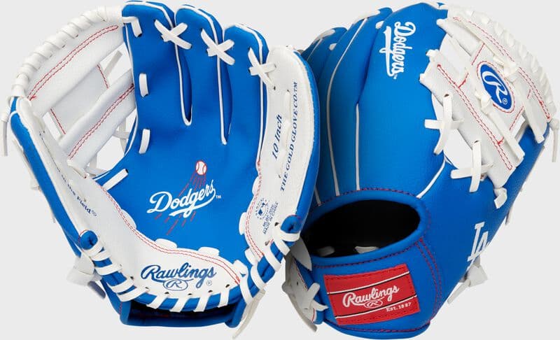 Rawlings Los Angeles Dodgers 10-Inch Team Logo Glove, youth gloves: photo from Rawlings