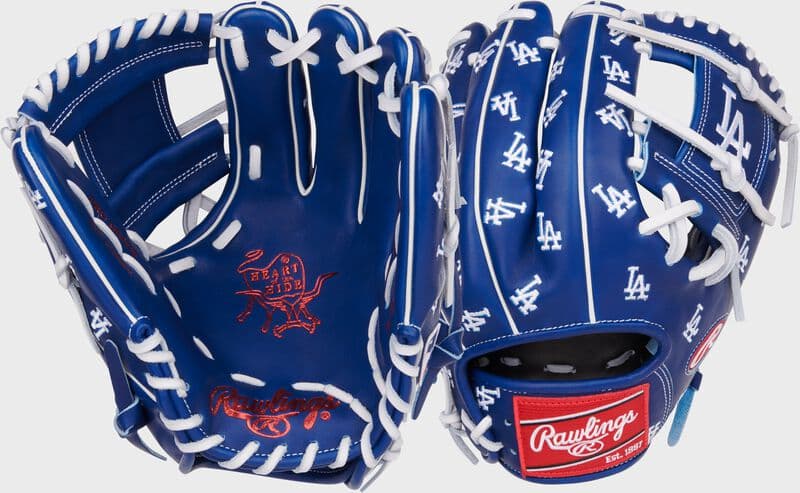 Rawlings Los Angeles Dodgers Heart of the Hide 11.75-Inch Infield Glove, infield gloves: photo from Rawlings